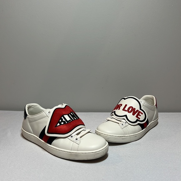 GUCCI Ace Blind for Love Sneakers Size 4.5 - Picture 5 of 15